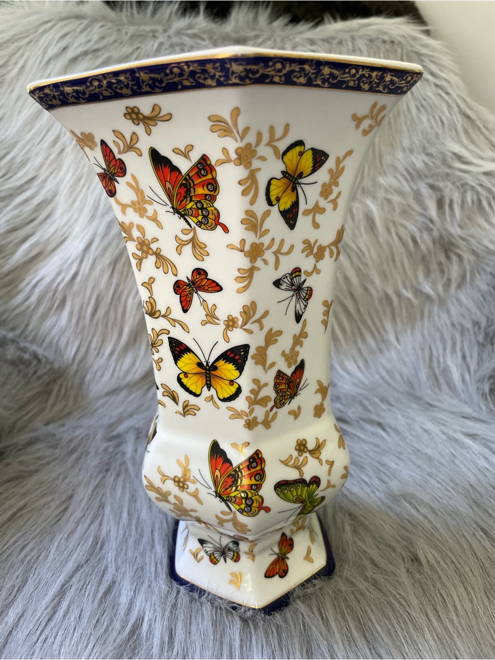 Vintage Butterfly Vase